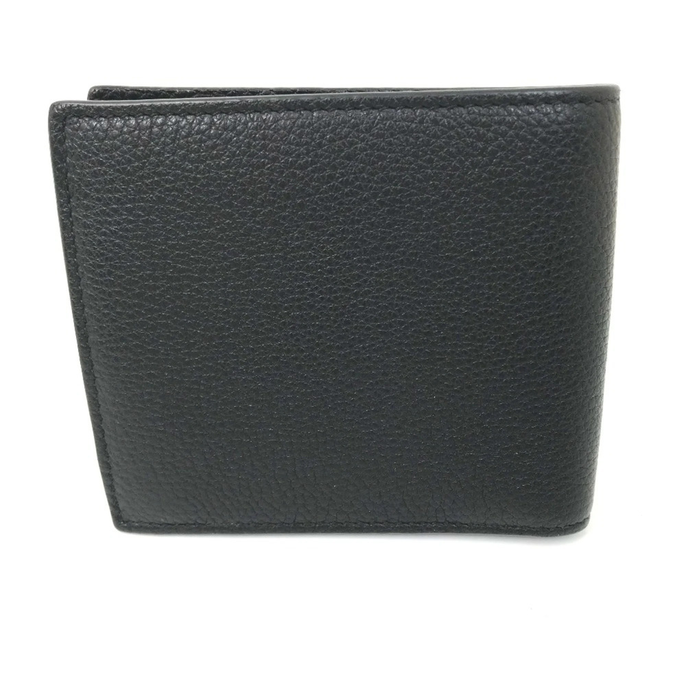 GUCCI 496316 Printed Compact Wallet Bi-fold Leather Men's Black E-240626-5 - Picture 2 of 13
